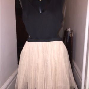 Black and Tan tulle dress