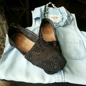 Black Crochet Toms