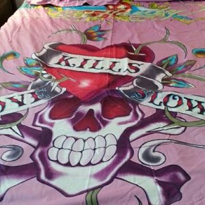 Ed hardy duvet cover-4 pillow shame!