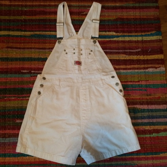 Vintage Denim - Vintage White Overall Shorts
