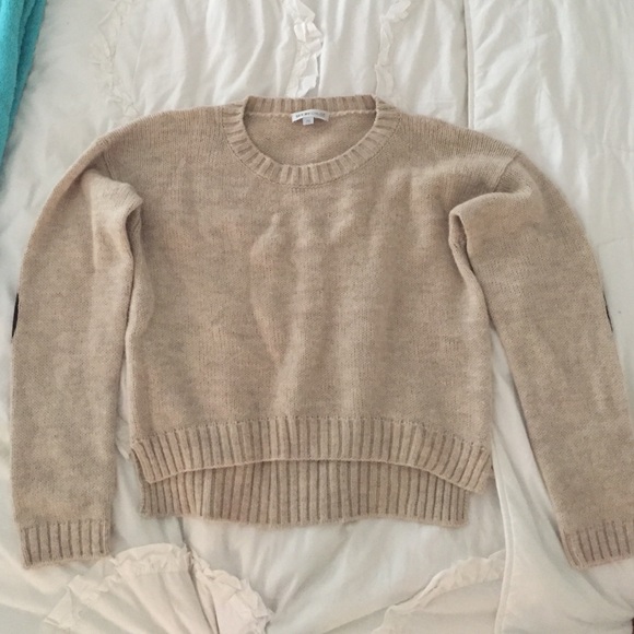 Beige Chloe sweater with 60% alpaca fur
