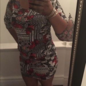 Red,black and white BCBG Maxazria  dress