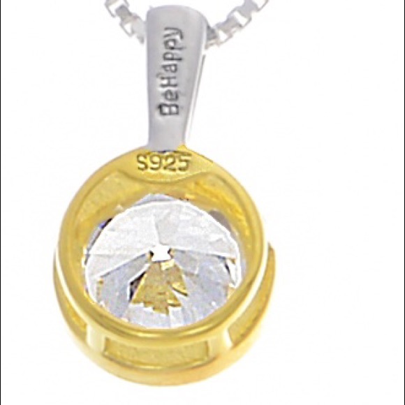 1.00ct Sterling Silver Bezel-Set Solitaire Pendant - Picture 3 of 4