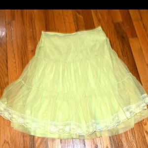 Free People Lime Green Skirt