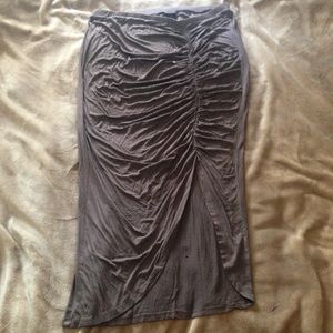 Ruched Maxi Skirt