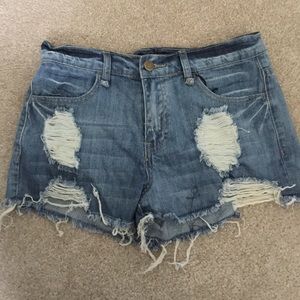 Distressed shorts