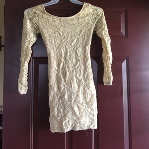 Lacy beige dress