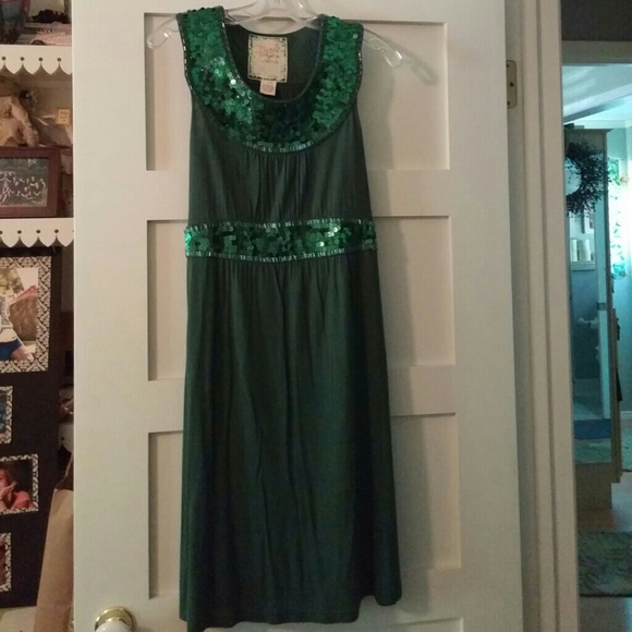 Green party dress