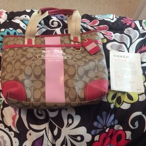 Pink coach tote