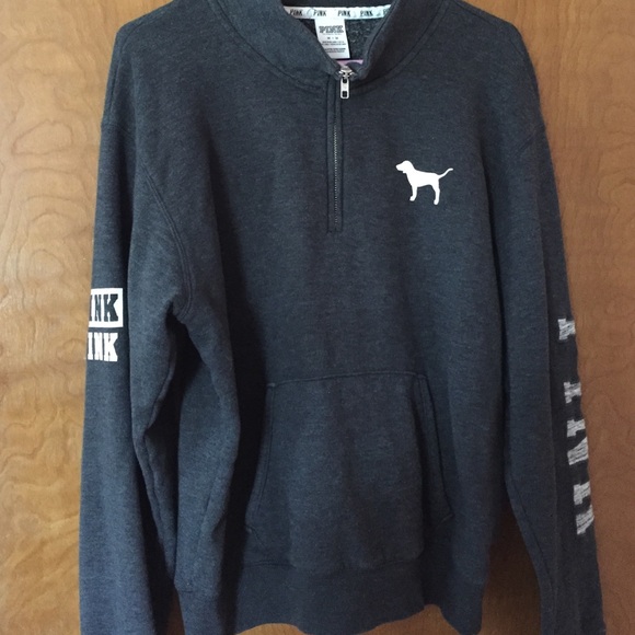 Dark Gray PINK Half Zip