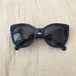 Navy Blue Chanel Sunglasses