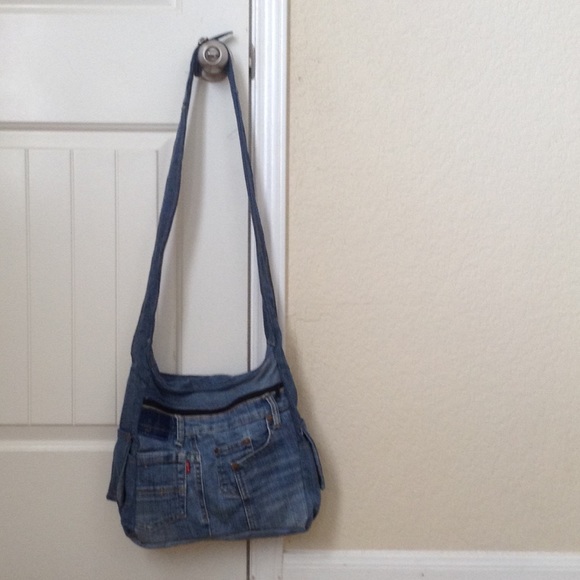 Denim shoulder bag