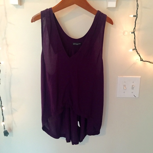 Deep purple flowy tank top