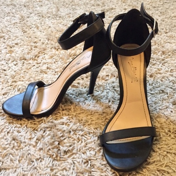 Anne Michelle Single Strap Black Heels