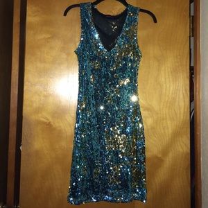 Sequined cocktail dress