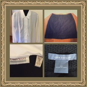 Ann Taylor Skirt Sz 12 & Karen Scott Blouse Sz 10