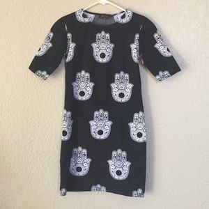Motel Rocks Henna Hand bodycon dress