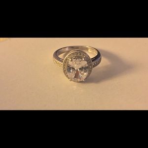 !!SOLD!! Sterling Silver Halo set.