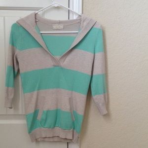 Mint and beige hoodie