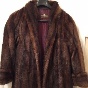 Mink brown coat