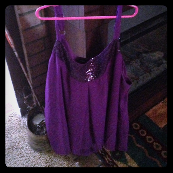 Maurices Tops - MAURICE's DARK PURPLE DRESSY TANK TOP STYLE SHIRT