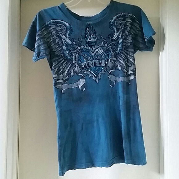 Blue  black and grey sinful shirt