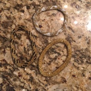 Lilly and Laura gold bracelets