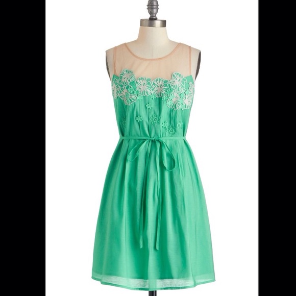 ModCloth Sky Hibiscus Dress