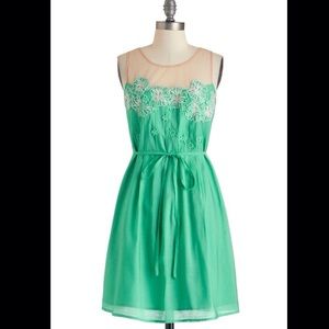 ModCloth Sky Hibiscus Dress