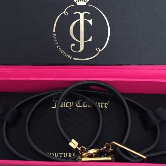 Juicy Couture Jewelry - Juicy Couture triple wrap black bracelet
