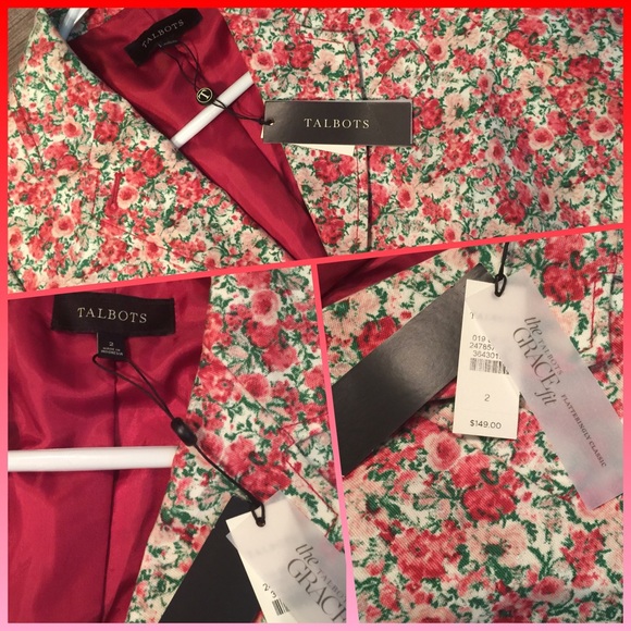 Talbots 🎀 Floral Blazer - Picture 2 of 2