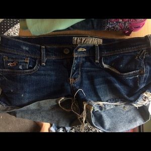 Hollister shorts; ripped style