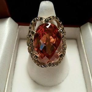 Gorgeous Topaz and Marcasite Ring