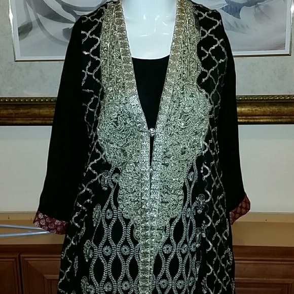 Pakistani Anarkali Jacket Style Suit (4 Piece) - Picture 1 of 4