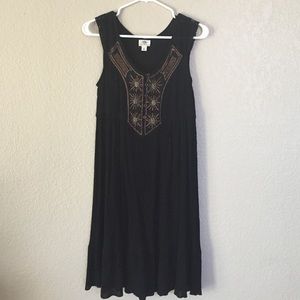 Forbidden black dress/cover up with beading