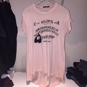 Wildfox Pink Ouija board High low shirt