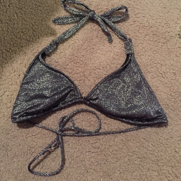 Size M. Sparkly bikini top.