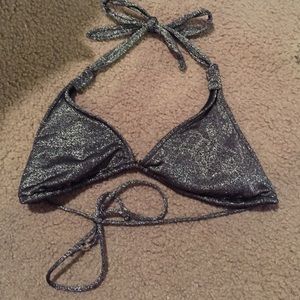 Size M. Sparkly bikini top.