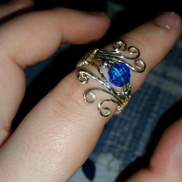 Wrap blue stone ring