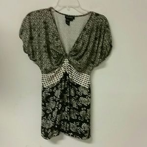 Black and white dressy shirt