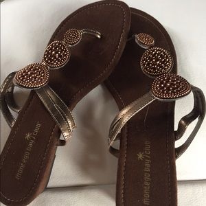 brown Montego Bay Club flip-flops