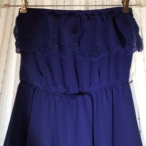 Blue scalloped dress