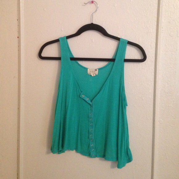 Button Front Green Tank