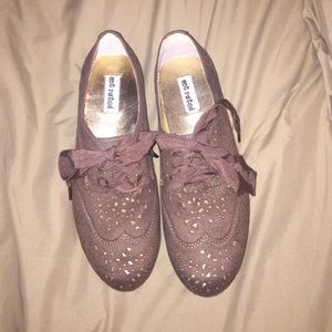 "Not Rated" brown and gold lace up