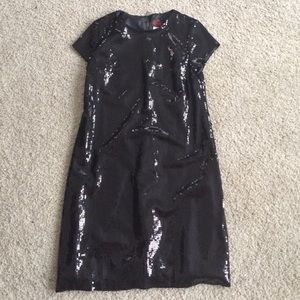 Sequined black dress
