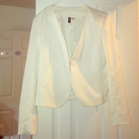 White H&M blazer