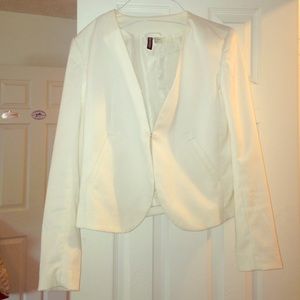 White H&M blazer
