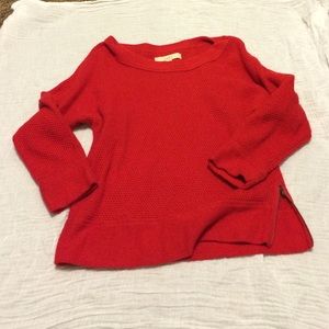 Loft sweater with side Zipper.