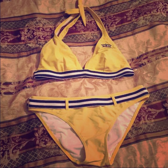 Yellow Corona 2 piece swimsuit