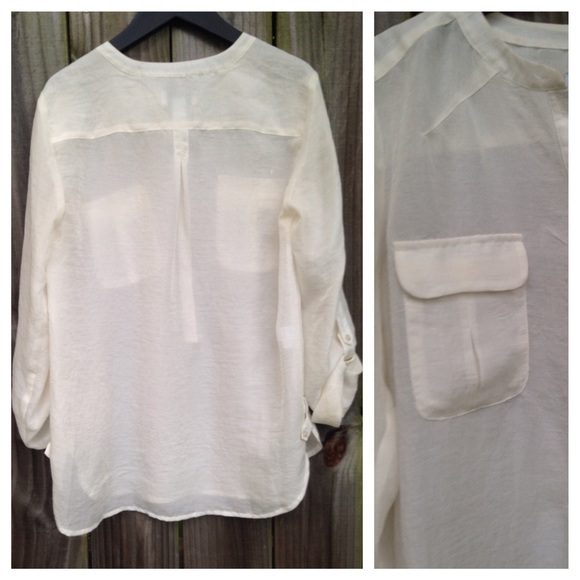 Loft Ivory Popover Shirt - Picture 4 of 4